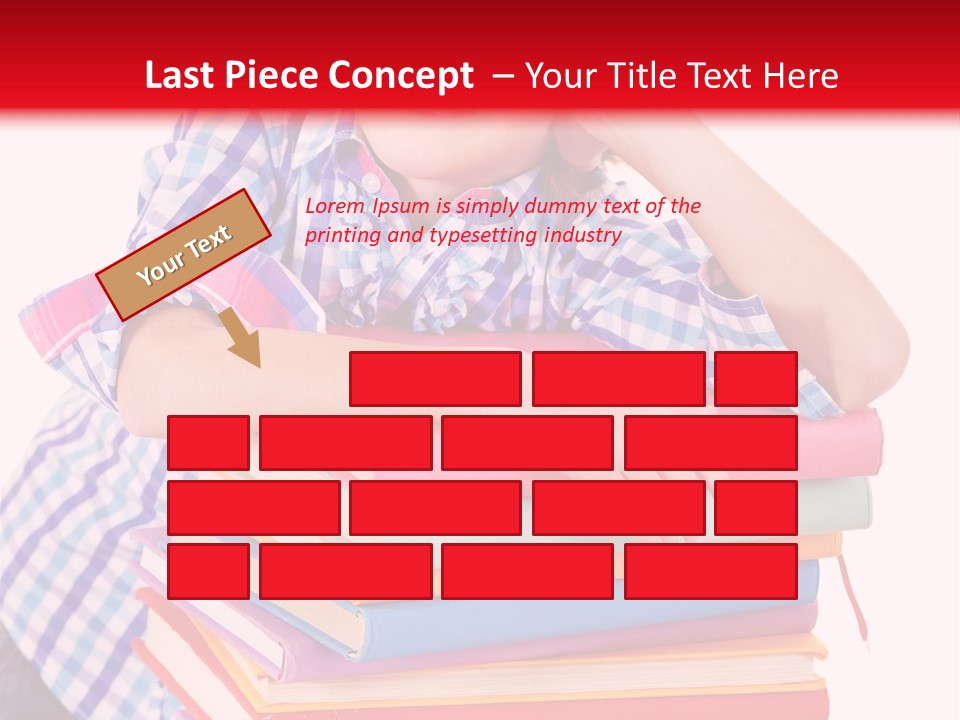 Beautiful Reading Girl PowerPoint Template