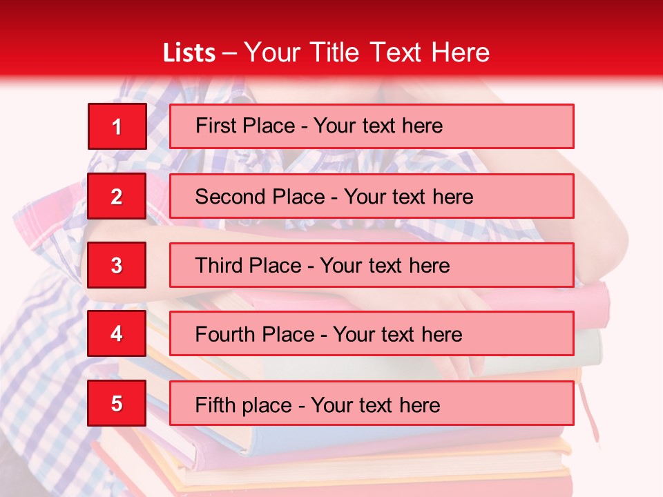 Beautiful Reading Girl PowerPoint Template