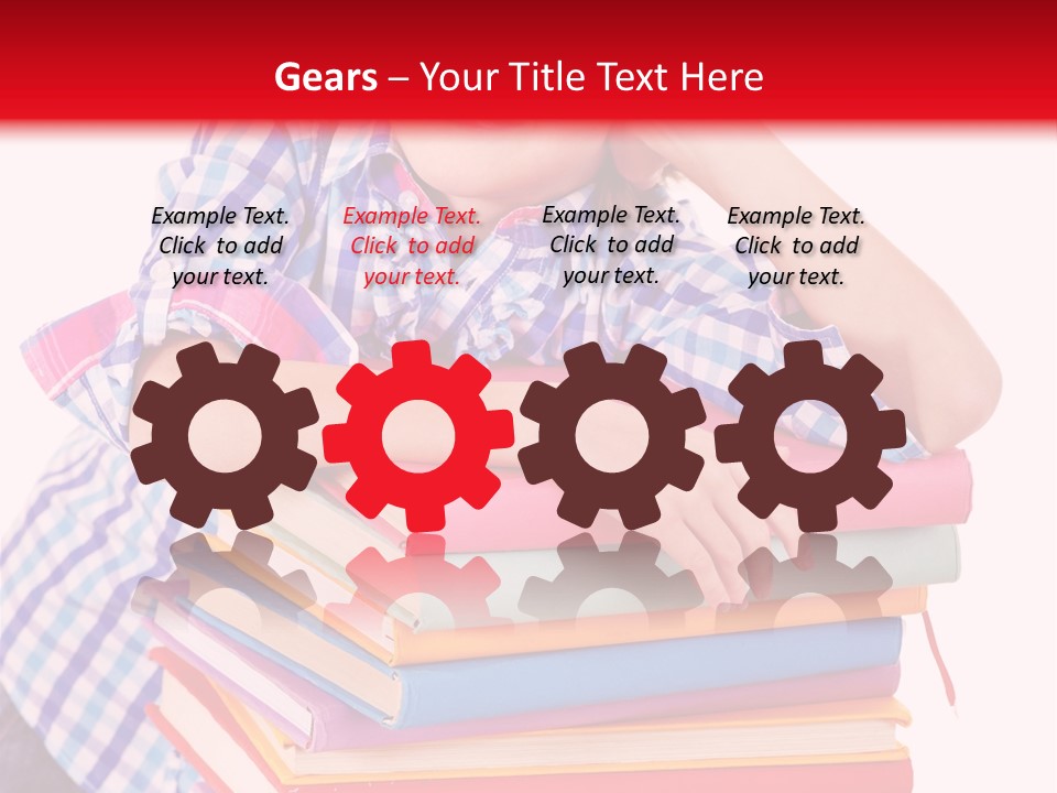 Beautiful Reading Girl PowerPoint Template