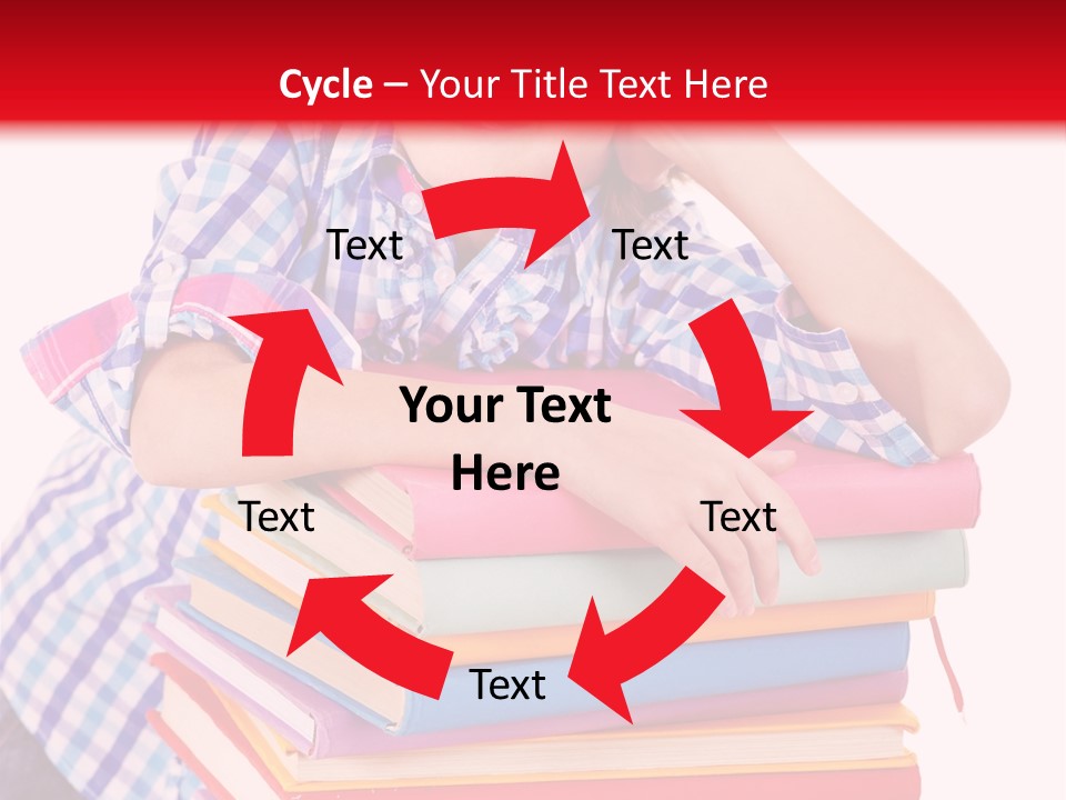 Beautiful Reading Girl PowerPoint Template