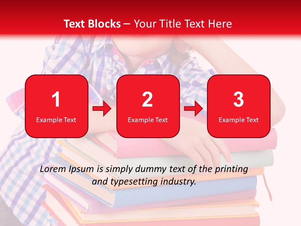 Beautiful Reading Girl PowerPoint Template