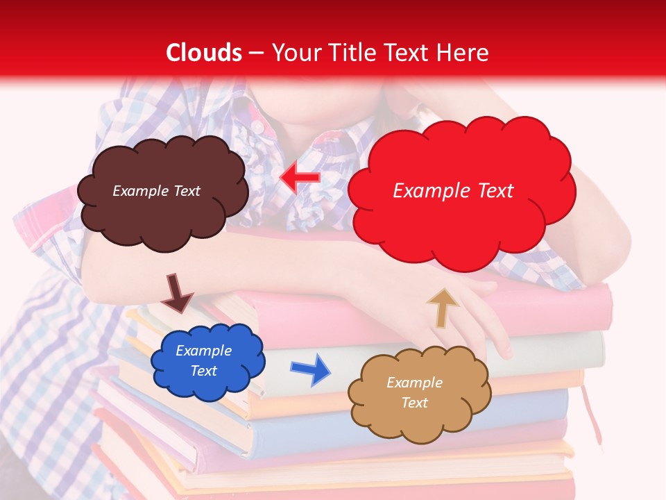 Beautiful Reading Girl PowerPoint Template