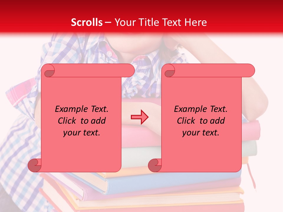 Beautiful Reading Girl PowerPoint Template