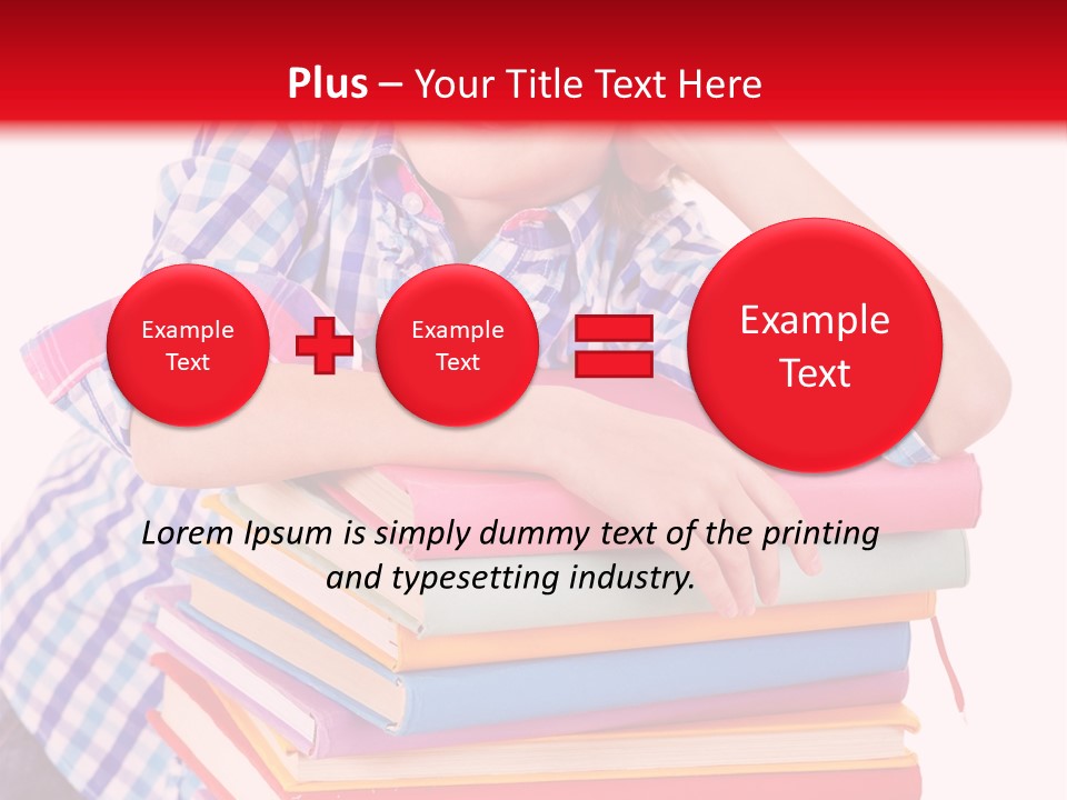 Beautiful Reading Girl PowerPoint Template