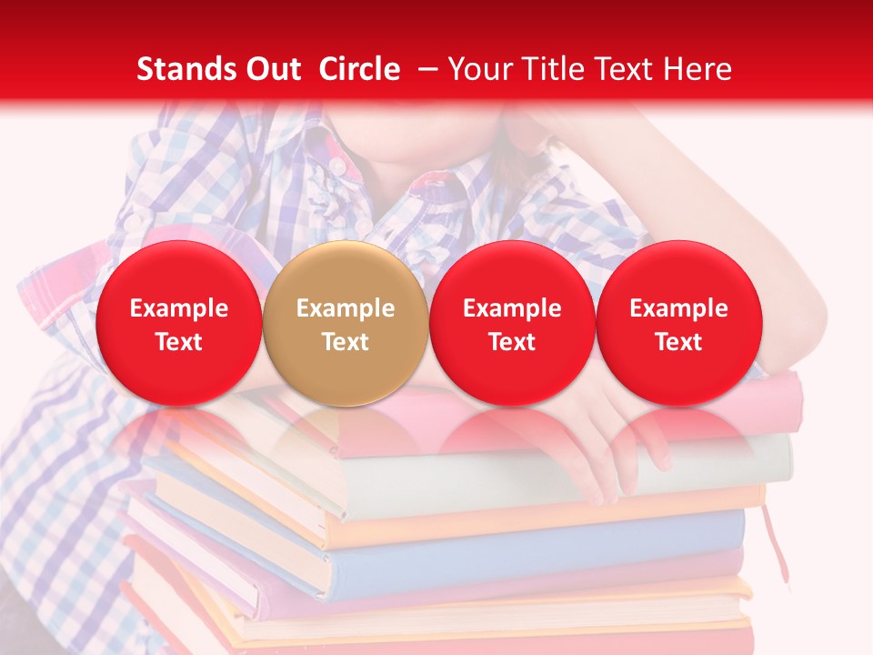 Beautiful Reading Girl PowerPoint Template