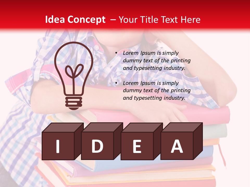 Beautiful Reading Girl PowerPoint Template