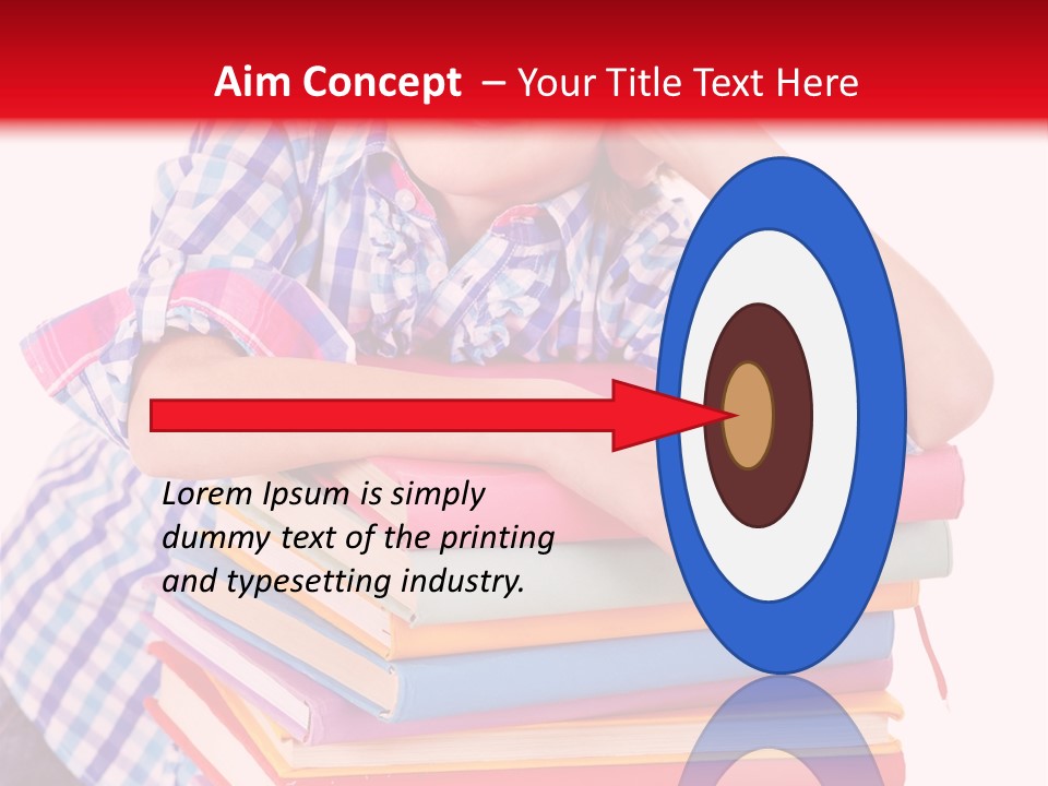 Beautiful Reading Girl PowerPoint Template