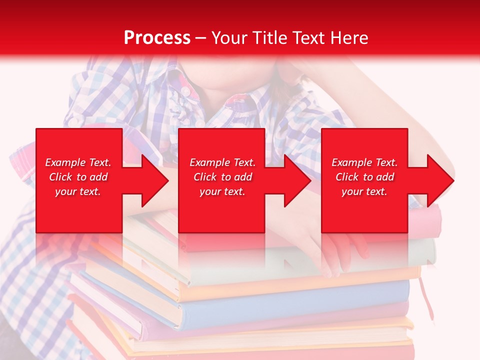 Beautiful Reading Girl PowerPoint Template