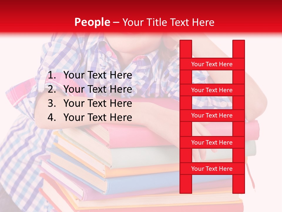 Beautiful Reading Girl PowerPoint Template