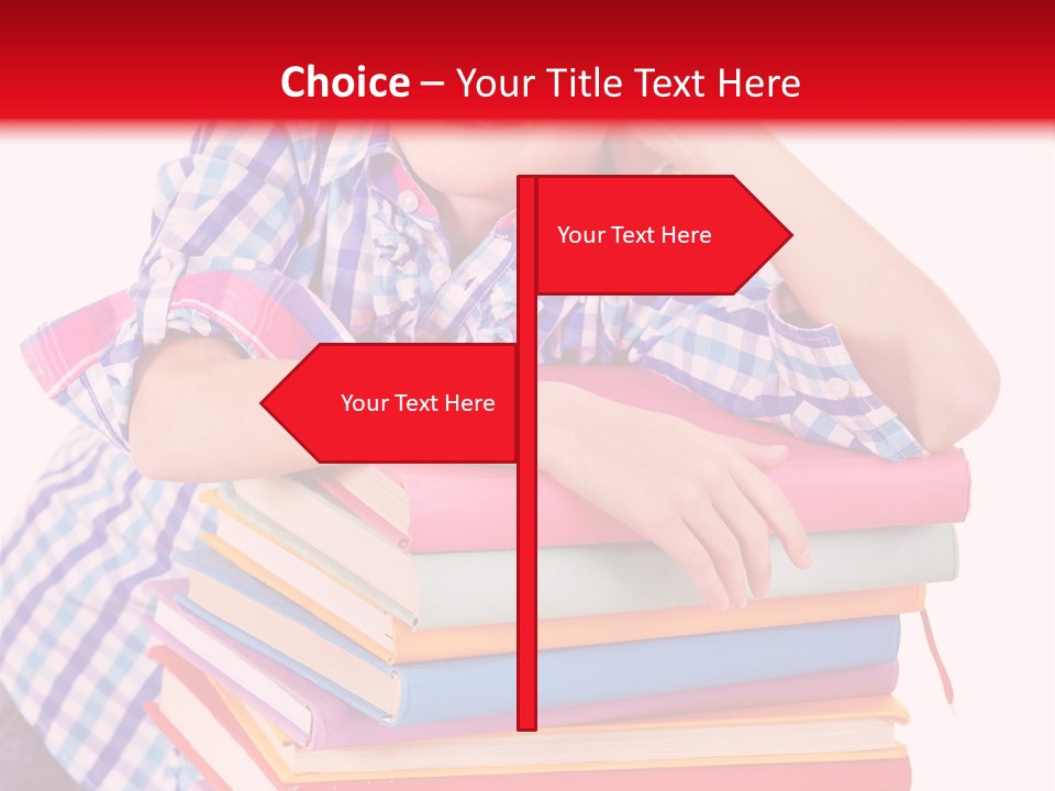 Beautiful Reading Girl PowerPoint Template