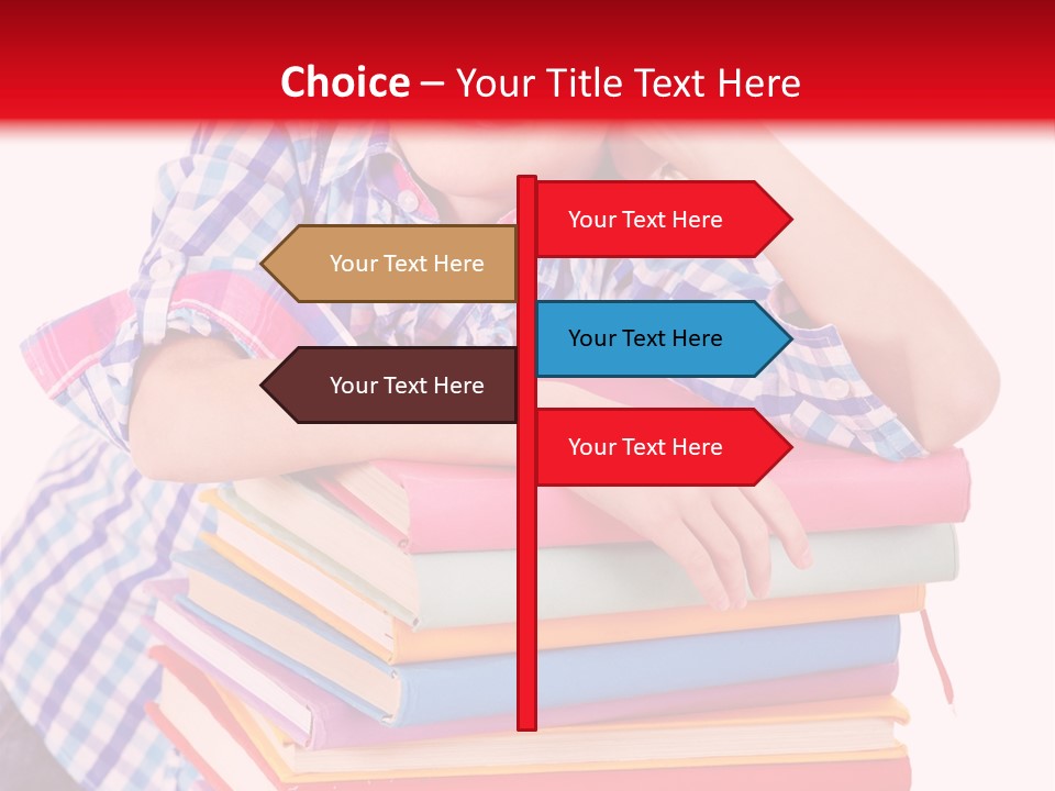 Beautiful Reading Girl PowerPoint Template