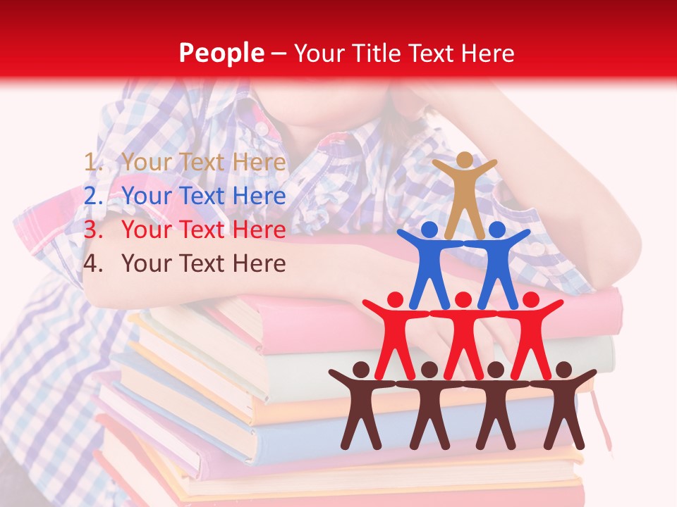 Beautiful Reading Girl PowerPoint Template