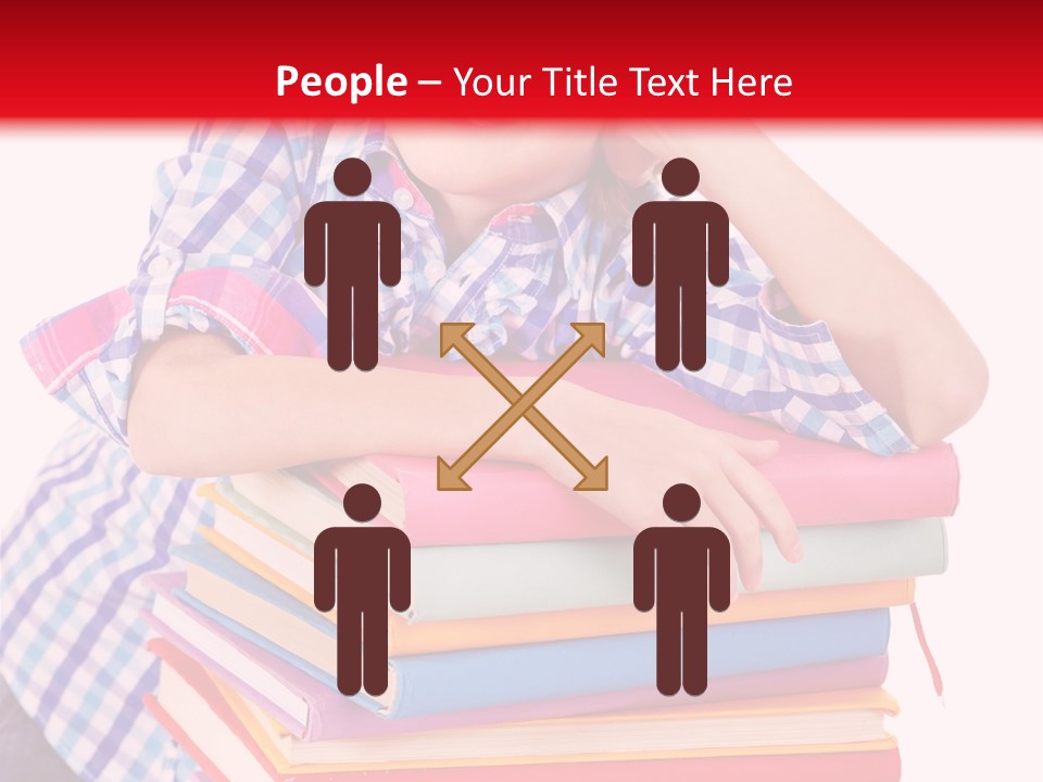 Beautiful Reading Girl PowerPoint Template