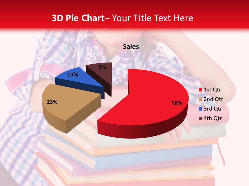 Beautiful Reading Girl PowerPoint Template