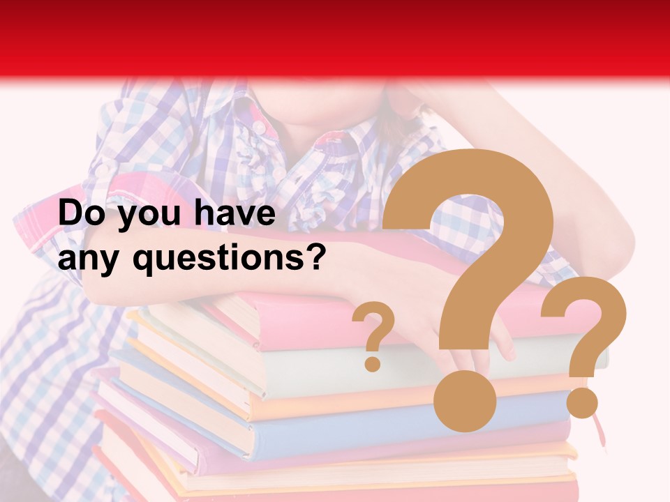 Beautiful Reading Girl PowerPoint Template