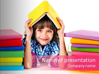 Kid Books Person PowerPoint Template