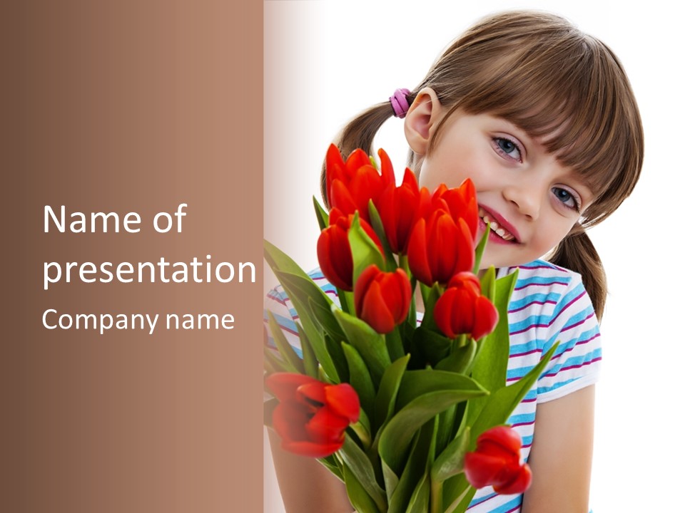 People Joy Flower PowerPoint Template