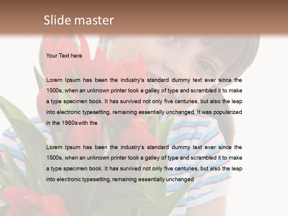 People Joy Flower PowerPoint Template