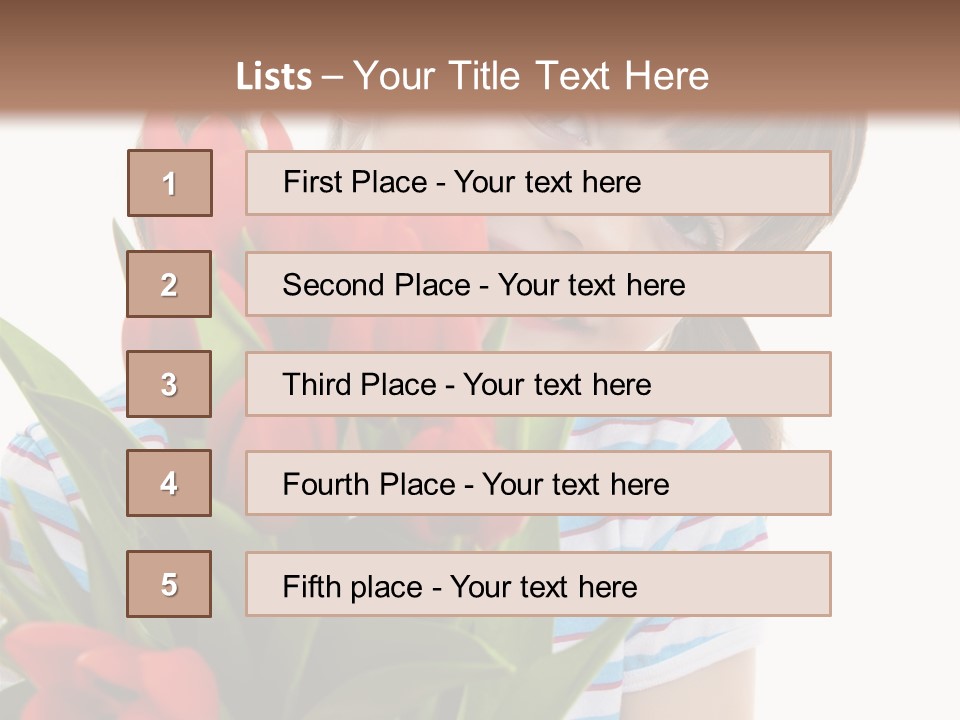 People Joy Flower PowerPoint Template