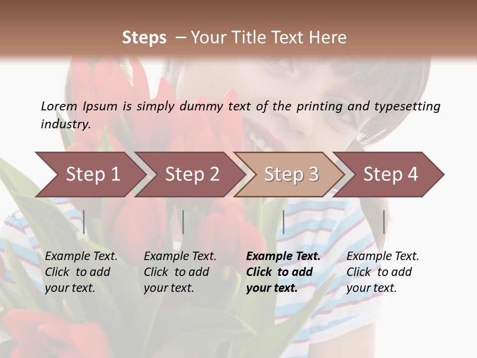 People Joy Flower PowerPoint Template