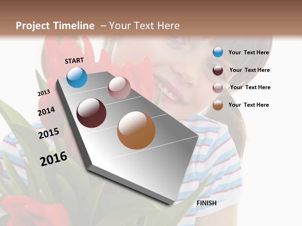 People Joy Flower PowerPoint Template