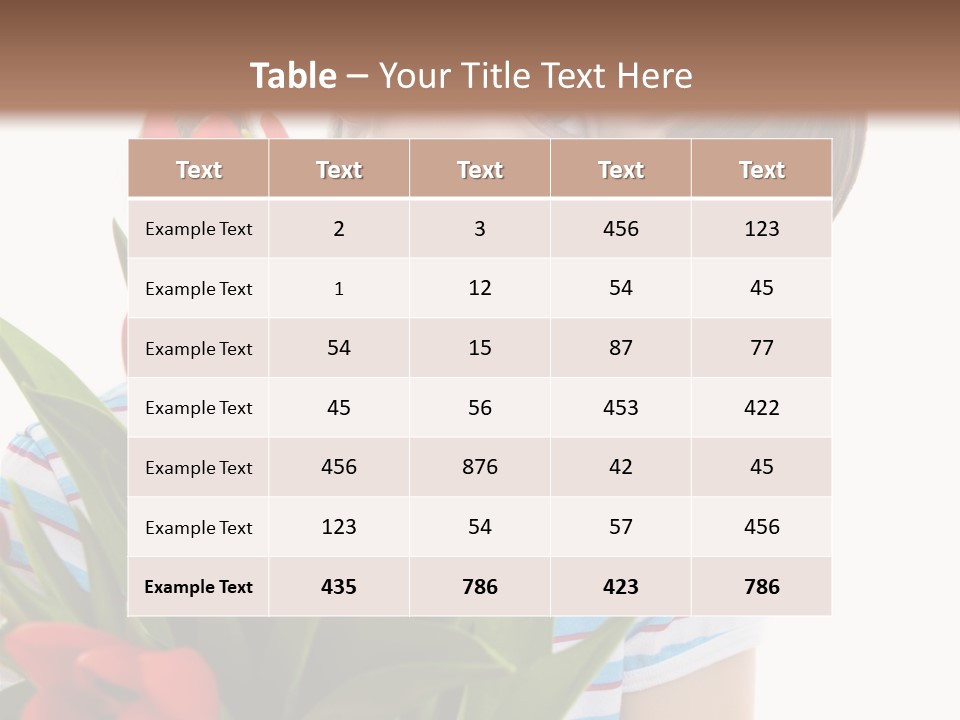 People Joy Flower PowerPoint Template