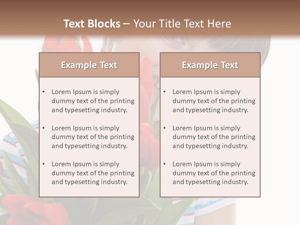 People Joy Flower PowerPoint Template