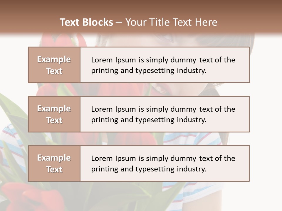 People Joy Flower PowerPoint Template