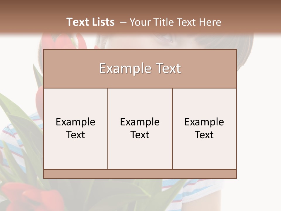 People Joy Flower PowerPoint Template