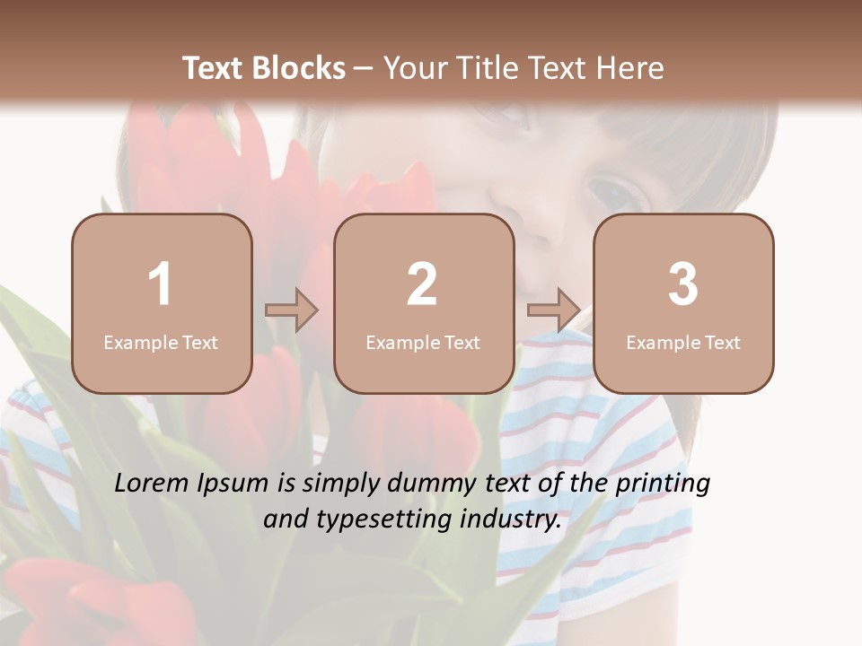 People Joy Flower PowerPoint Template