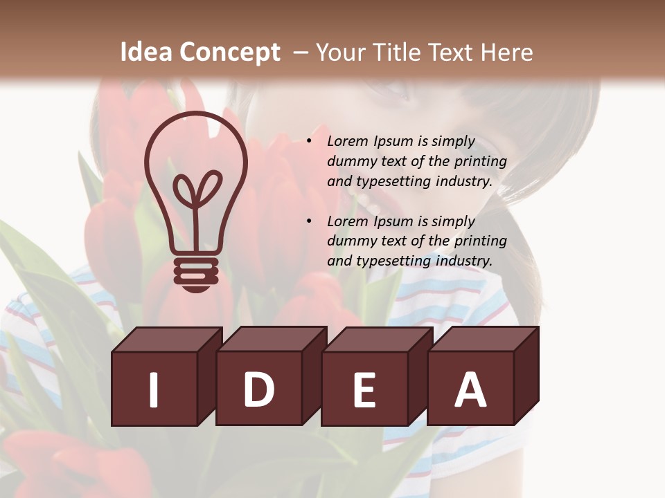 People Joy Flower PowerPoint Template