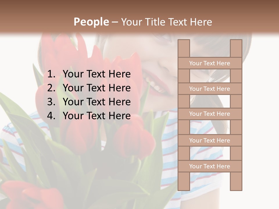 People Joy Flower PowerPoint Template