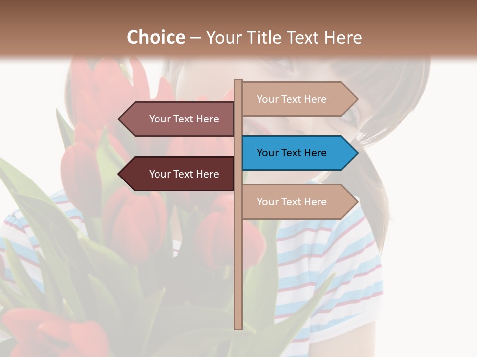 People Joy Flower PowerPoint Template