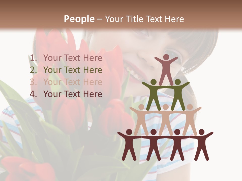 People Joy Flower PowerPoint Template