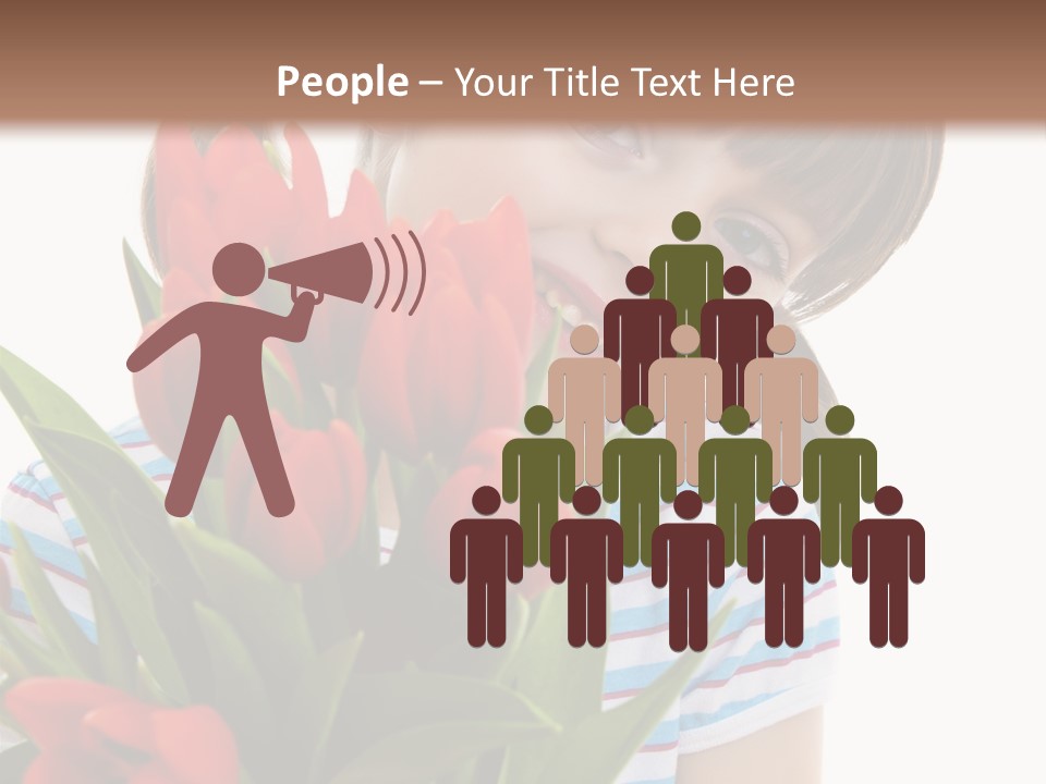 People Joy Flower PowerPoint Template