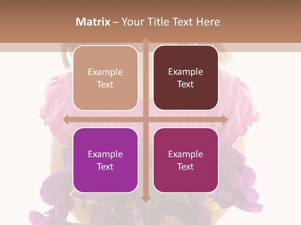 Present Little Girl Isolated PowerPoint Template