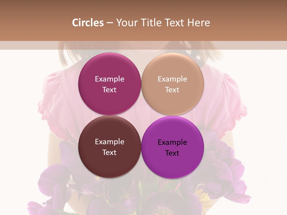 Present Little Girl Isolated PowerPoint Template