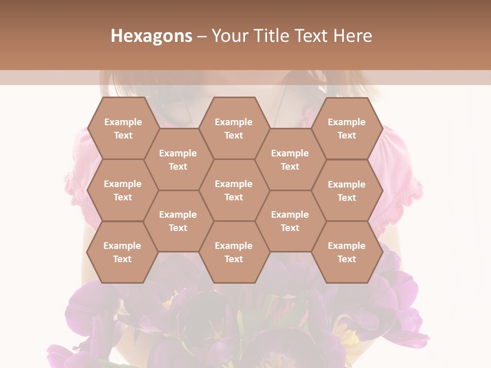 Present Little Girl Isolated PowerPoint Template