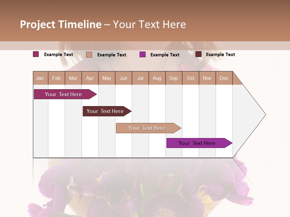Present Little Girl Isolated PowerPoint Template