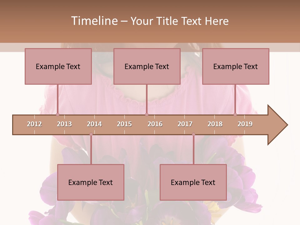 Present Little Girl Isolated PowerPoint Template