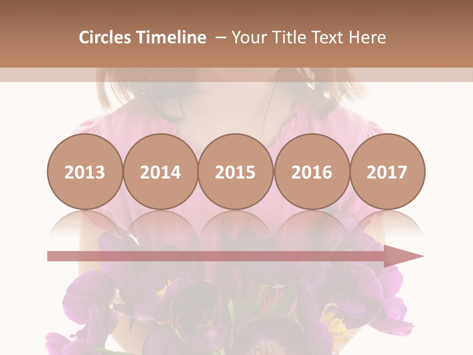 Present Little Girl Isolated PowerPoint Template