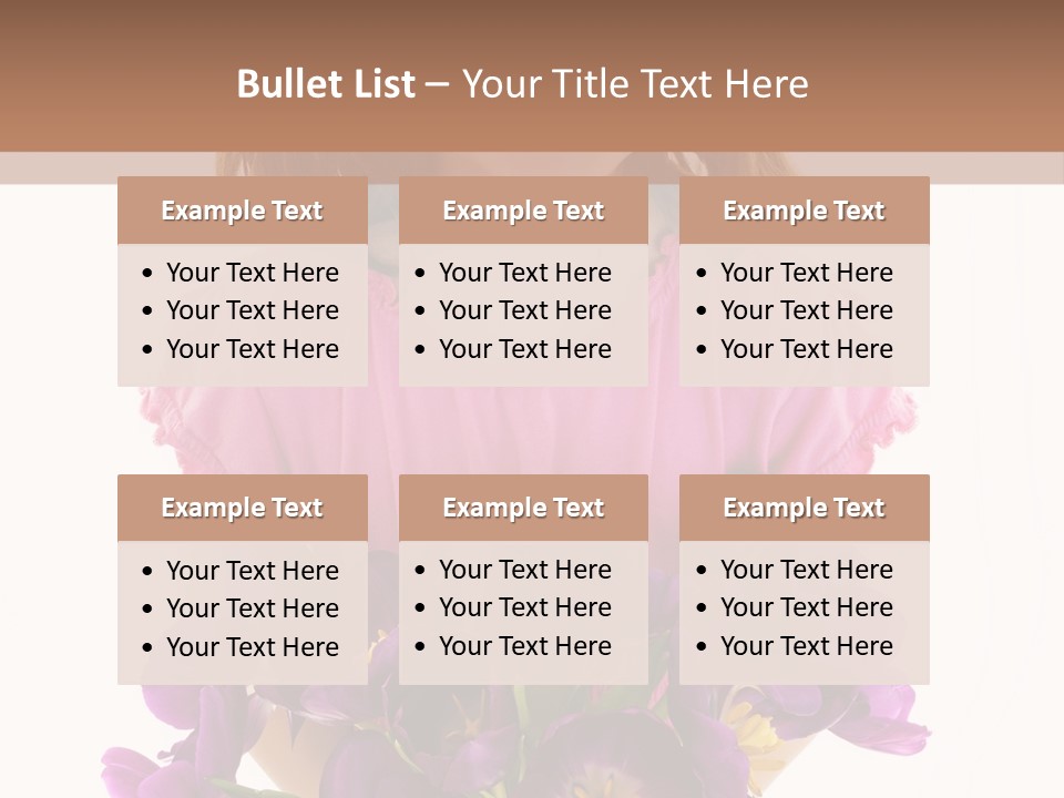 Present Little Girl Isolated PowerPoint Template