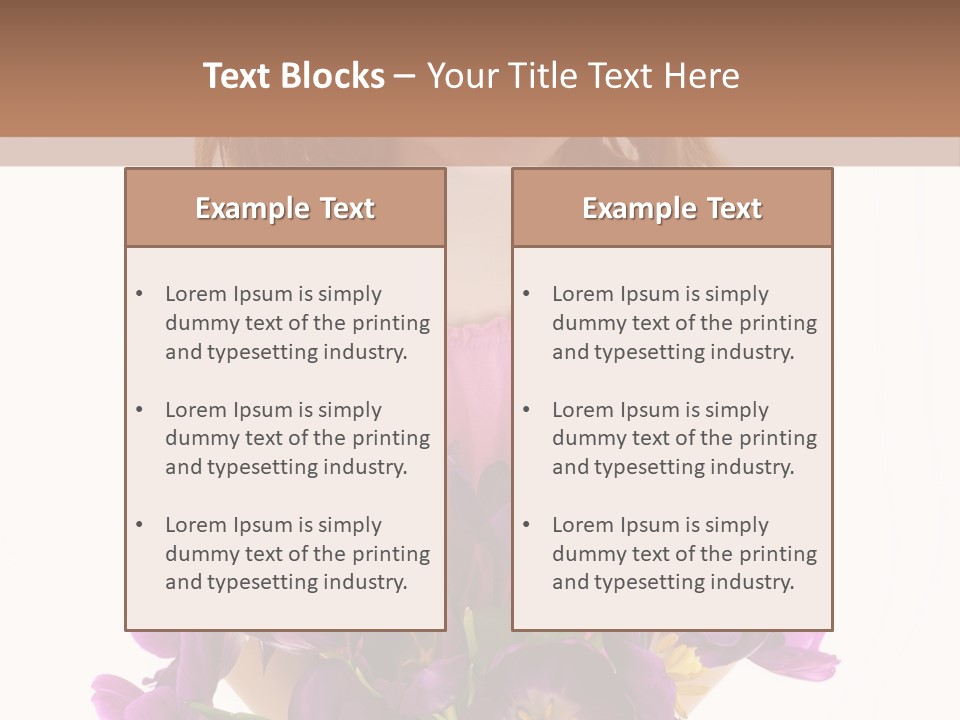 Present Little Girl Isolated PowerPoint Template