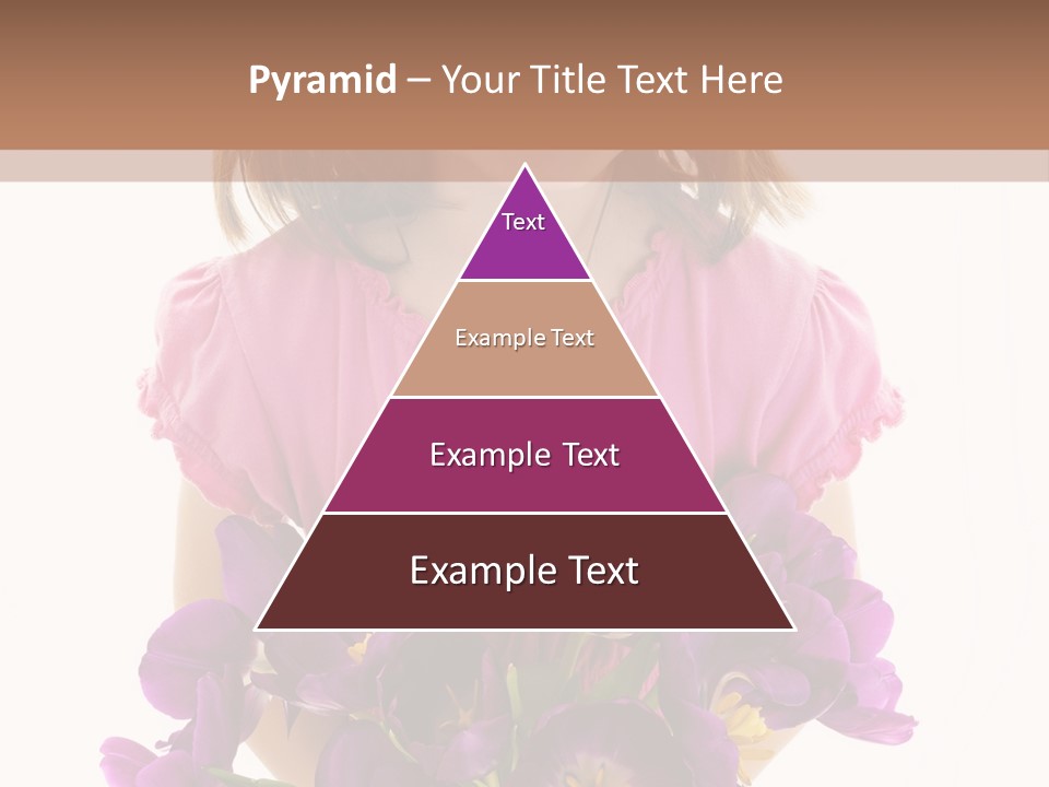 Present Little Girl Isolated PowerPoint Template