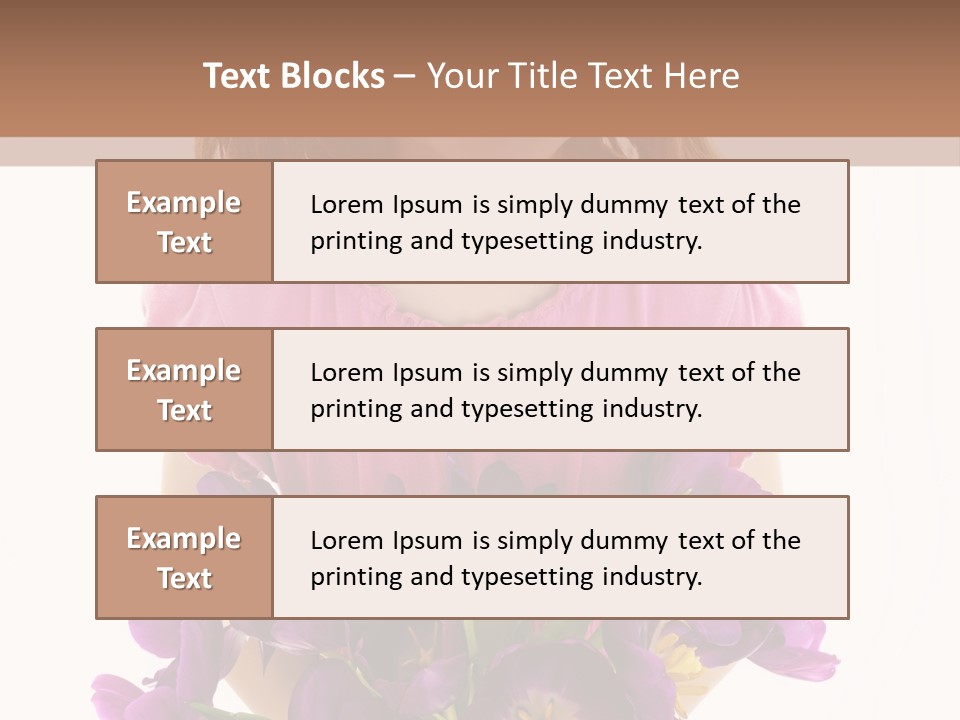 Present Little Girl Isolated PowerPoint Template