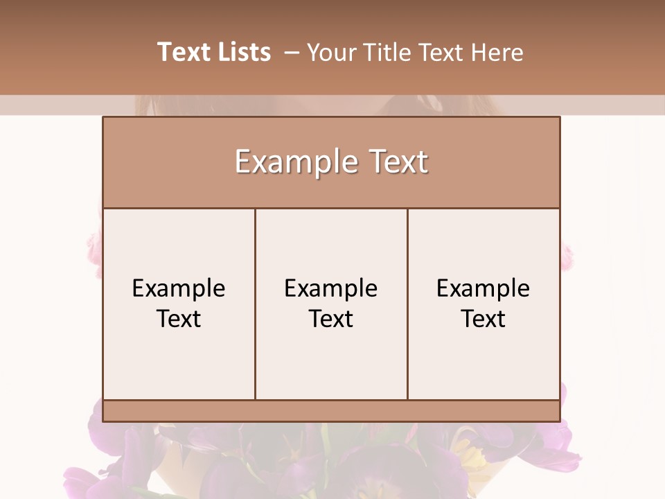 Present Little Girl Isolated PowerPoint Template