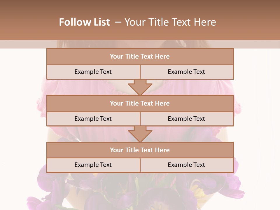 Present Little Girl Isolated PowerPoint Template