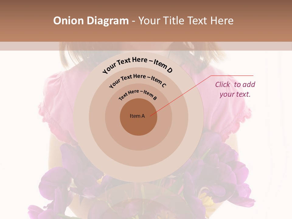 Present Little Girl Isolated PowerPoint Template