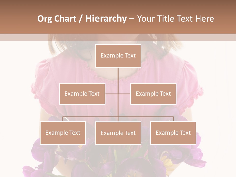 Present Little Girl Isolated PowerPoint Template