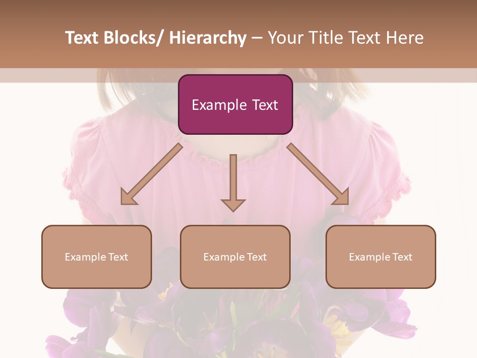 Present Little Girl Isolated PowerPoint Template